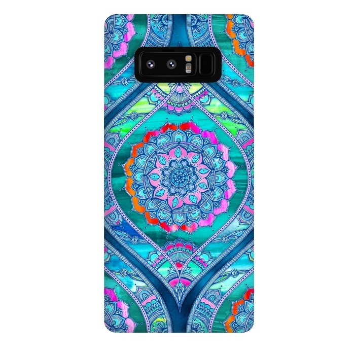 Galaxy Note 8 StrongFit Radiant Boho Color Play Mandala by Micklyn Le Feuvre