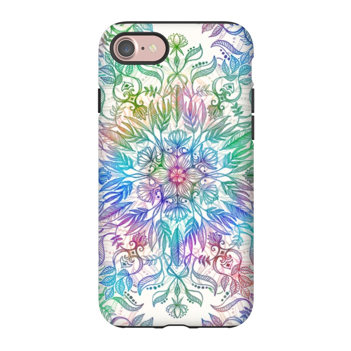 iPhone 7 StrongFit Nature Mandala in Rainbow Hues by Micklyn Le Feuvre
