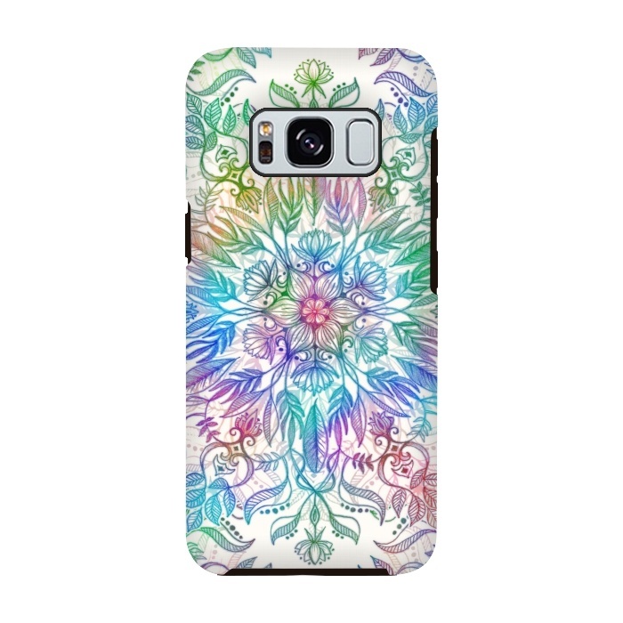 Galaxy S8 StrongFit Nature Mandala in Rainbow Hues by Micklyn Le Feuvre