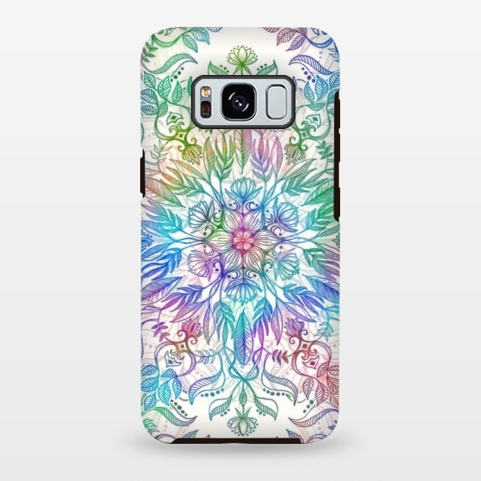 Galaxy S8 plus StrongFit Nature Mandala in Rainbow Hues by Micklyn Le Feuvre