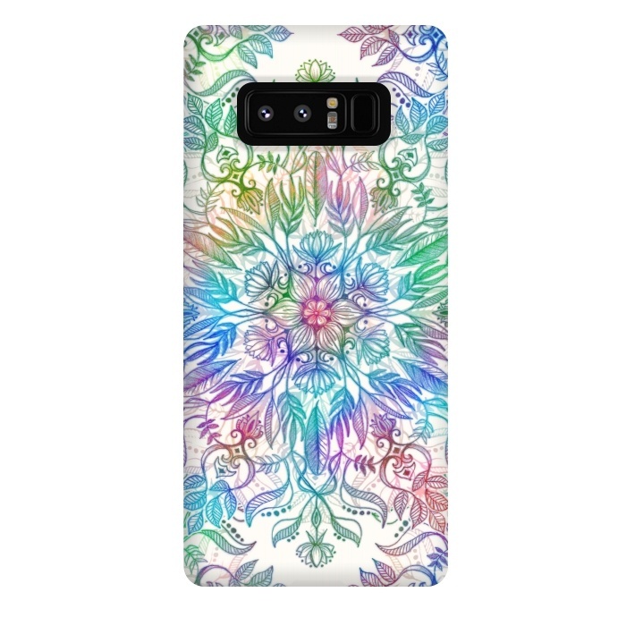 Galaxy Note 8 StrongFit Nature Mandala in Rainbow Hues by Micklyn Le Feuvre