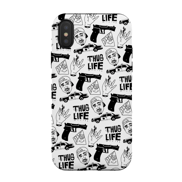 iPhone Xs / X StrongFit Thug Life by Nick Cocozza