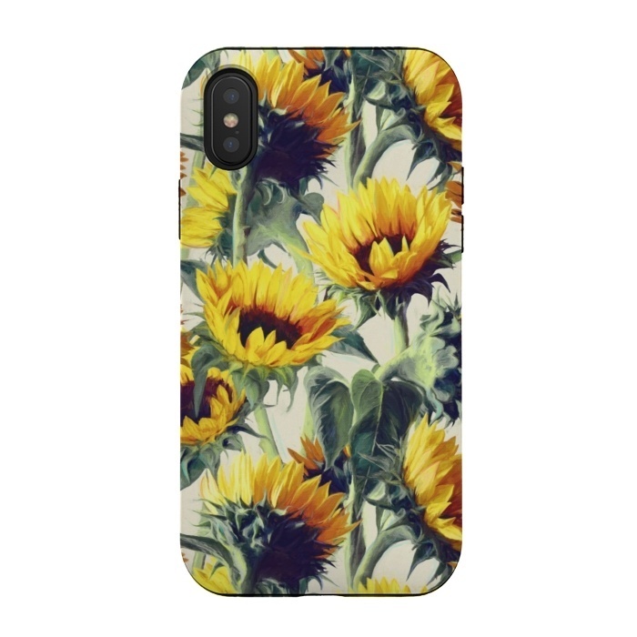iPhone Xs / X StrongFit Sunflowers Forever by Micklyn Le Feuvre