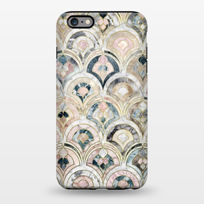 iPhone 6/6s plus StrongFit Art Deco Marble Tiles in Soft Pastels by Micklyn Le Feuvre