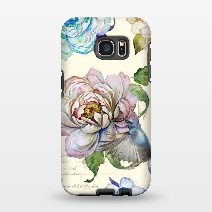 Galaxy S7 EDGE StrongFit Vintage Rose by Creativeaxle