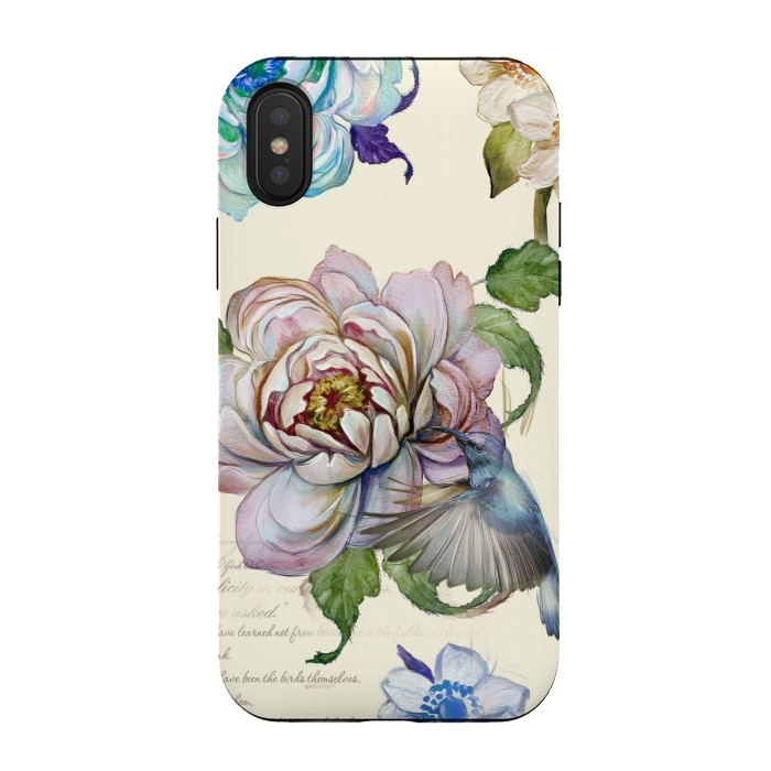 iPhone Xs / X StrongFit Vintage Rose by Creativeaxle
