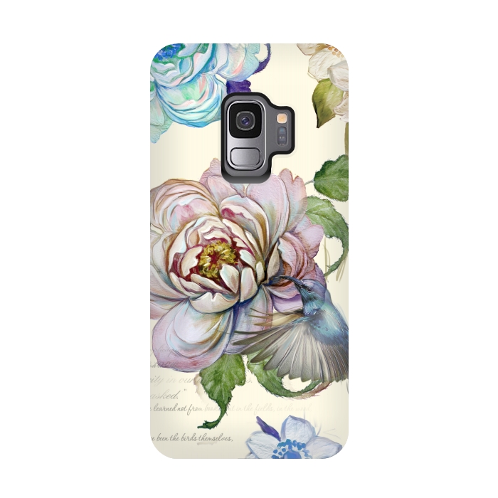 Galaxy S9 StrongFit Vintage Rose by Creativeaxle