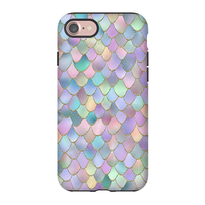 iPhone 7 StrongFit Lavender and Pink Wonky Mermaid Scales by  Utart
