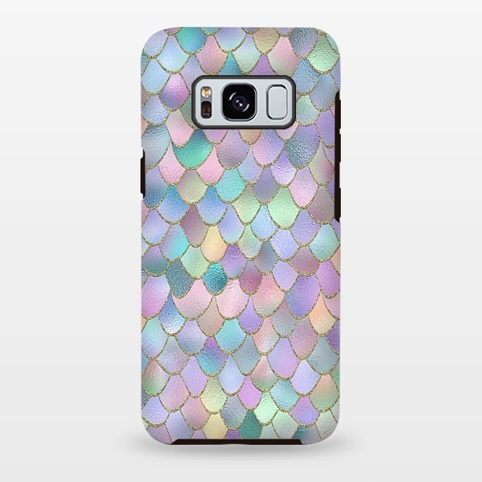 Galaxy S8 plus StrongFit Lavender and Pink Wonky Mermaid Scales by  Utart