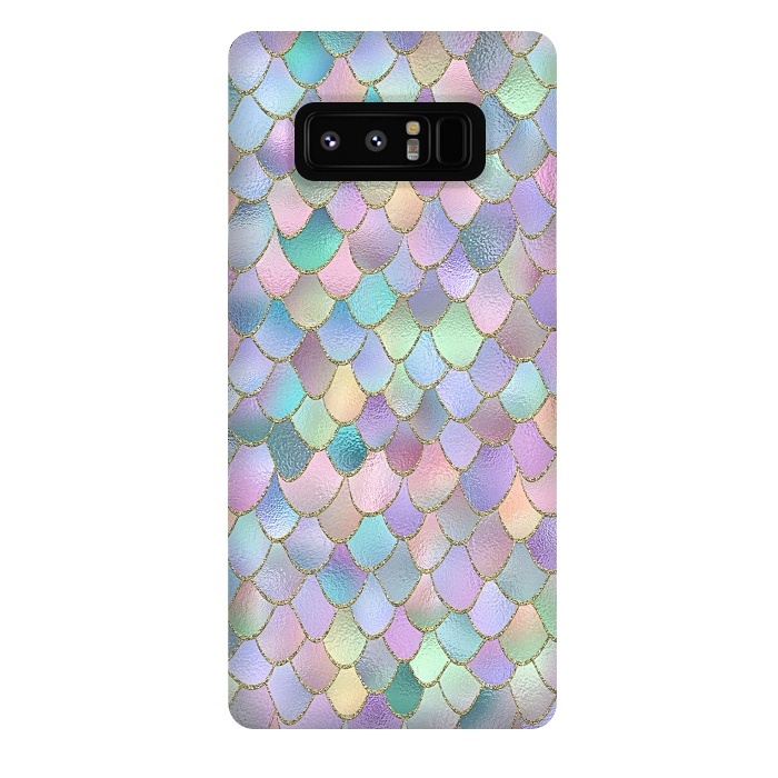 Galaxy Note 8 StrongFit Lavender and Pink Wonky Mermaid Scales by  Utart