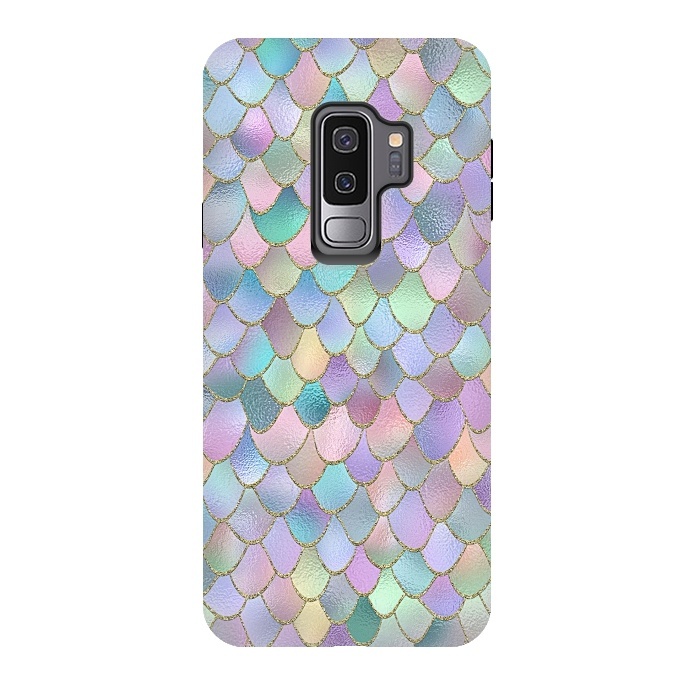 Galaxy S9 plus StrongFit Lavender and Pink Wonky Mermaid Scales by  Utart