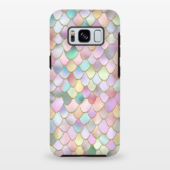 Galaxy S8 plus StrongFit Blush Rose Gold Wonky Mermaid Scales by  Utart
