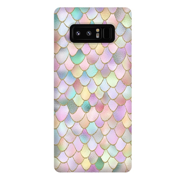 Galaxy Note 8 StrongFit Blush Rose Gold Wonky Mermaid Scales by  Utart