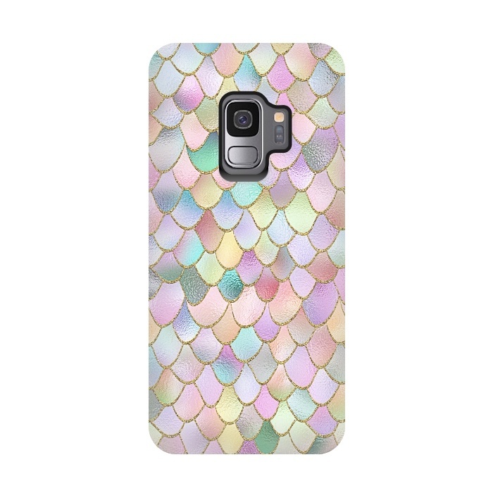 Galaxy S9 StrongFit Blush Rose Gold Wonky Mermaid Scales by  Utart