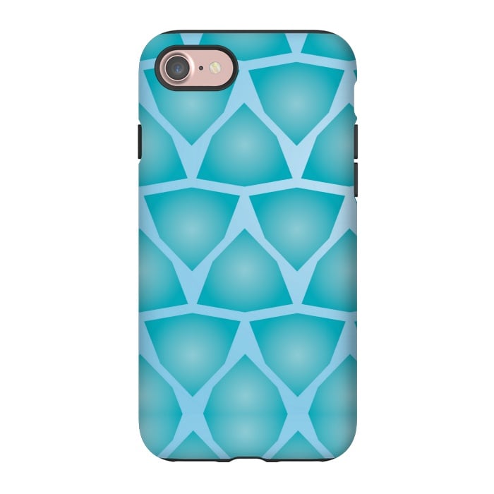 iPhone 7 StrongFit shapes blue pattern by MALLIKA