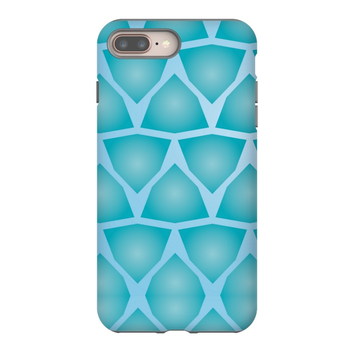 iPhone 7 plus StrongFit shapes blue pattern by MALLIKA