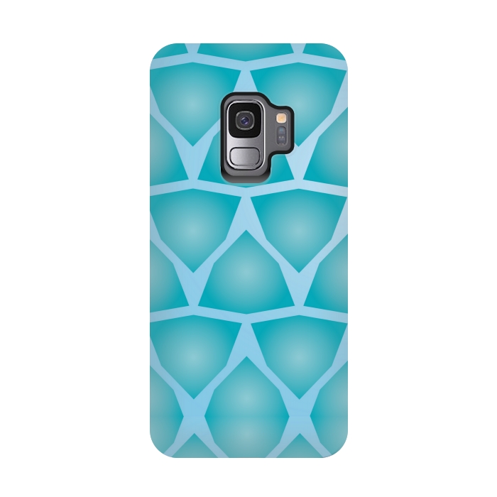 Galaxy S9 StrongFit shapes blue pattern by MALLIKA