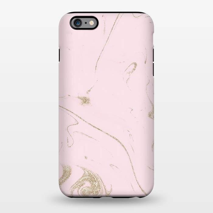 iPhone 6/6s plus StrongFit Luxe gold and blush marble image by InovArts