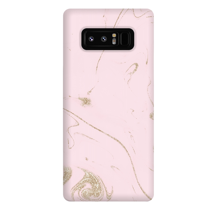 Galaxy Note 8 StrongFit Luxe gold and blush marble image by InovArts