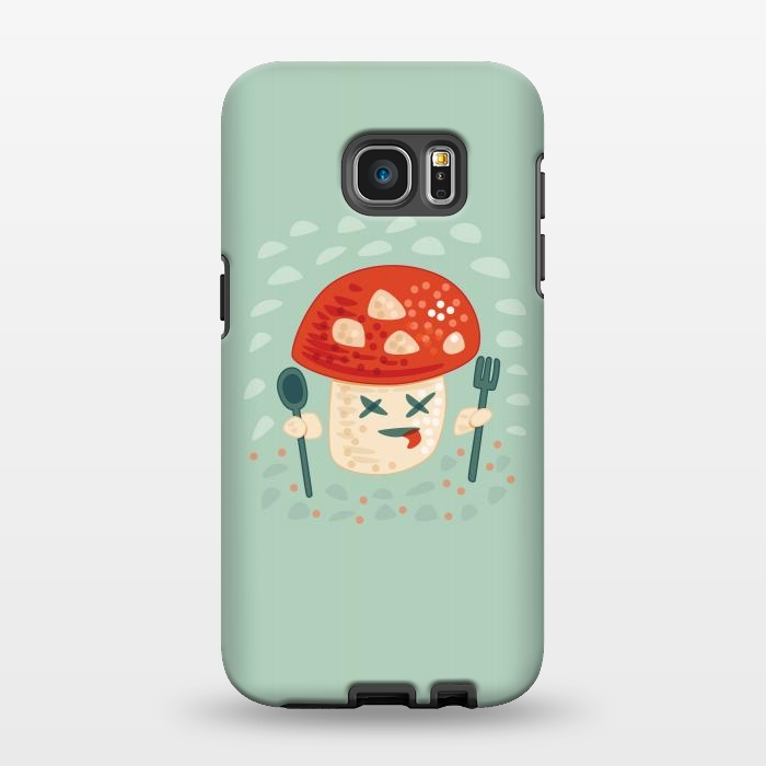 Galaxy S7 EDGE StrongFit Funny Poisoned Mushroom Character by Boriana Giormova