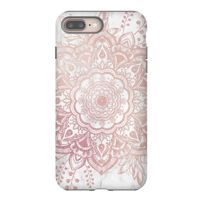 iPhone 7 plus StrongFit Queen Starring of Mandala-White Marble by ''CVogiatzi.
