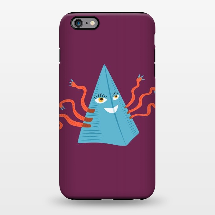 iPhone 6/6s plus StrongFit Weird Blue Alien Pyramid Character With Tentacles by Boriana Giormova