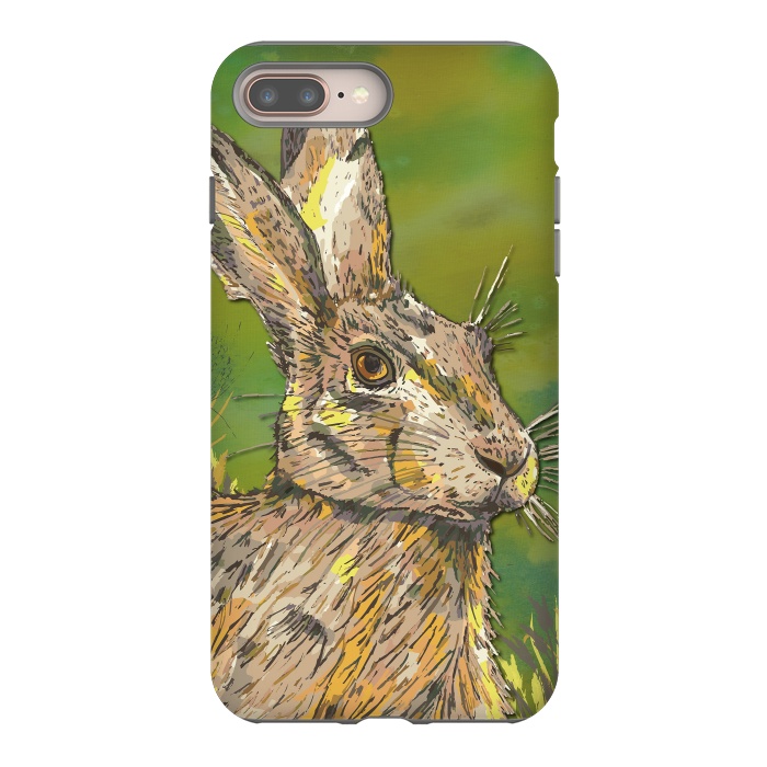 iPhone 7 plus StrongFit Summer Hare by Lotti Brown