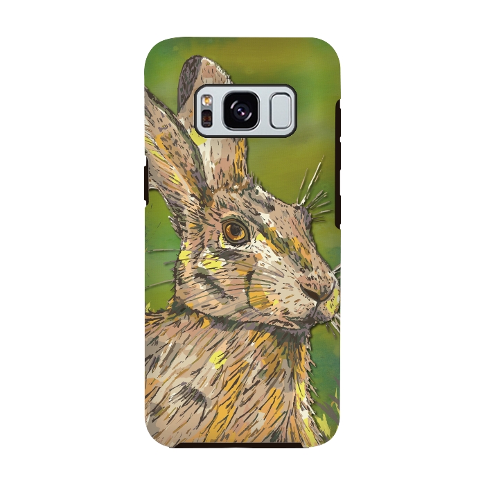 Galaxy S8 StrongFit Summer Hare by Lotti Brown
