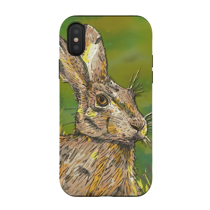 iPhone Xs / X StrongFit Summer Hare by Lotti Brown
