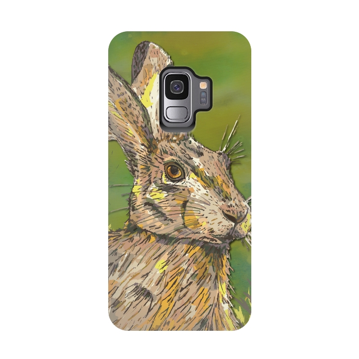 Galaxy S9 StrongFit Summer Hare by Lotti Brown