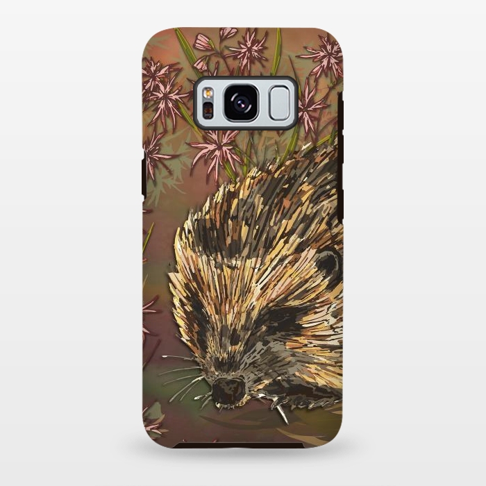 Galaxy S8 plus StrongFit Sweet Hedgehog by Lotti Brown