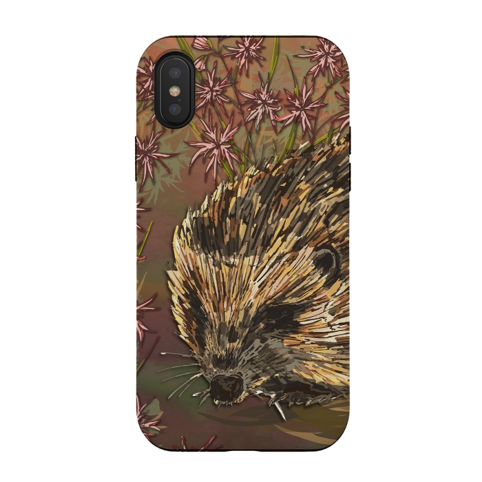 iPhone Xs / X StrongFit Sweet Hedgehog by Lotti Brown
