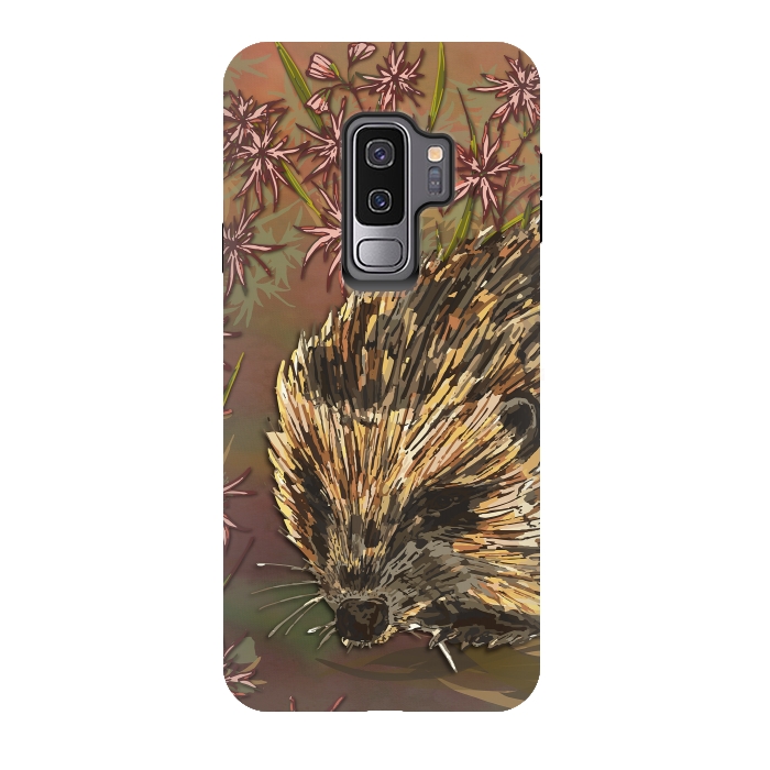 Galaxy S9 plus StrongFit Sweet Hedgehog by Lotti Brown