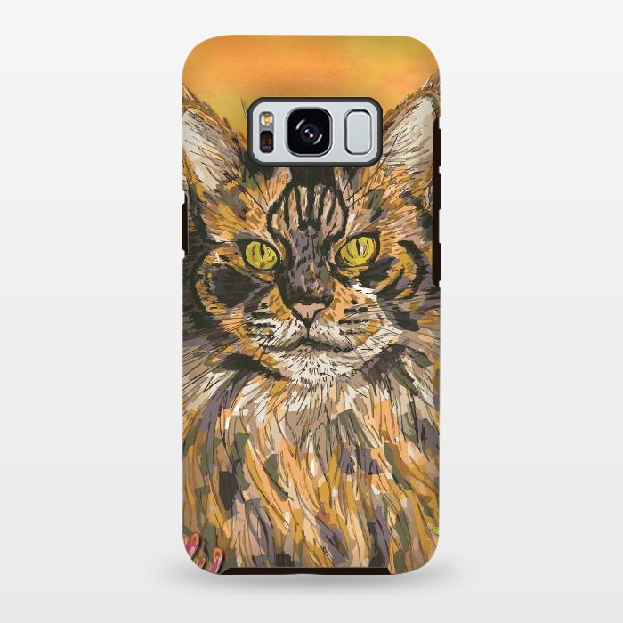 Galaxy S8 plus StrongFit Maine Coon Cat by Lotti Brown