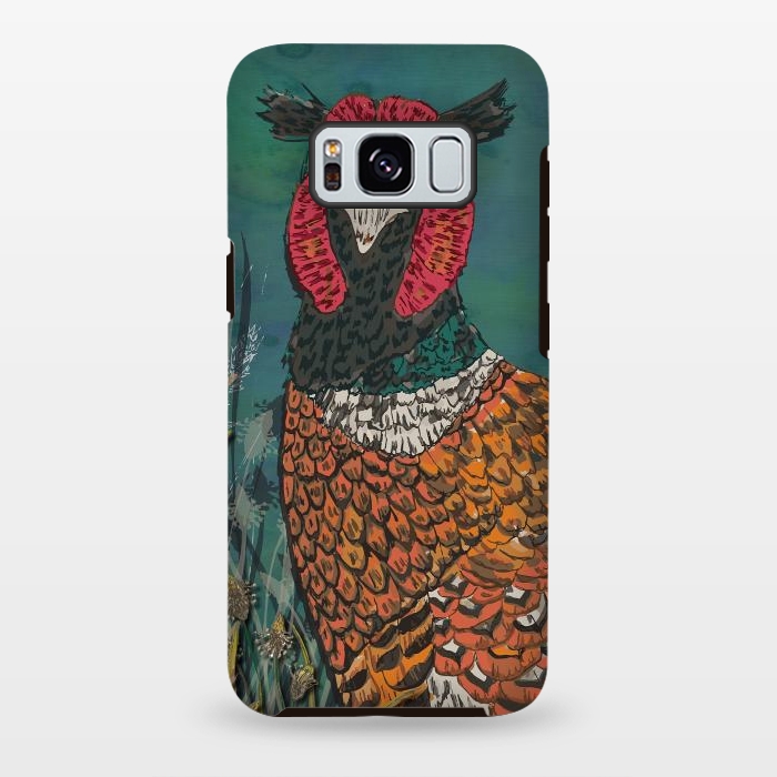 Galaxy S8 plus StrongFit Funny Pheasant by Lotti Brown
