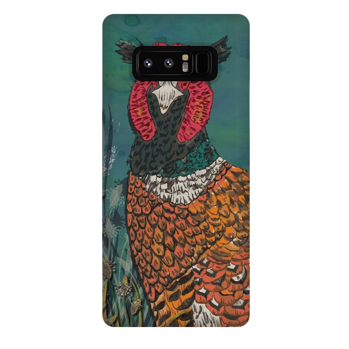 Galaxy Note 8 StrongFit Funny Pheasant by Lotti Brown