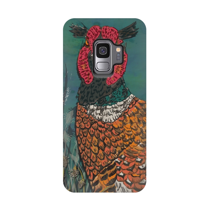 Galaxy S9 StrongFit Funny Pheasant by Lotti Brown