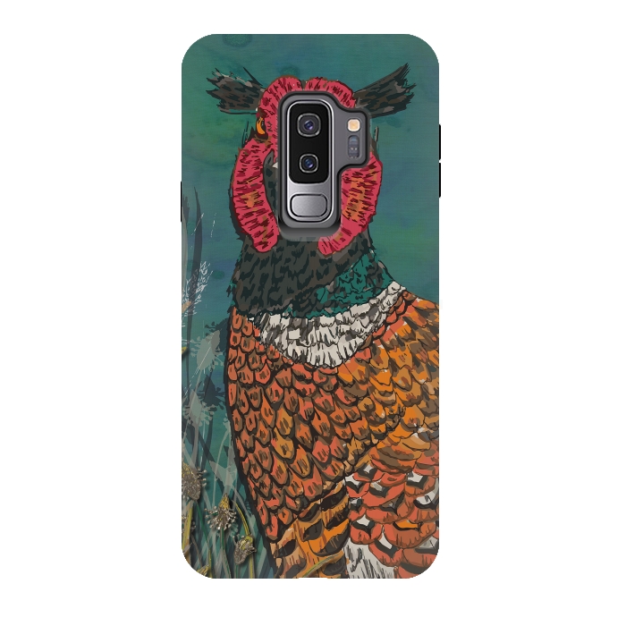 Galaxy S9 plus StrongFit Funny Pheasant by Lotti Brown