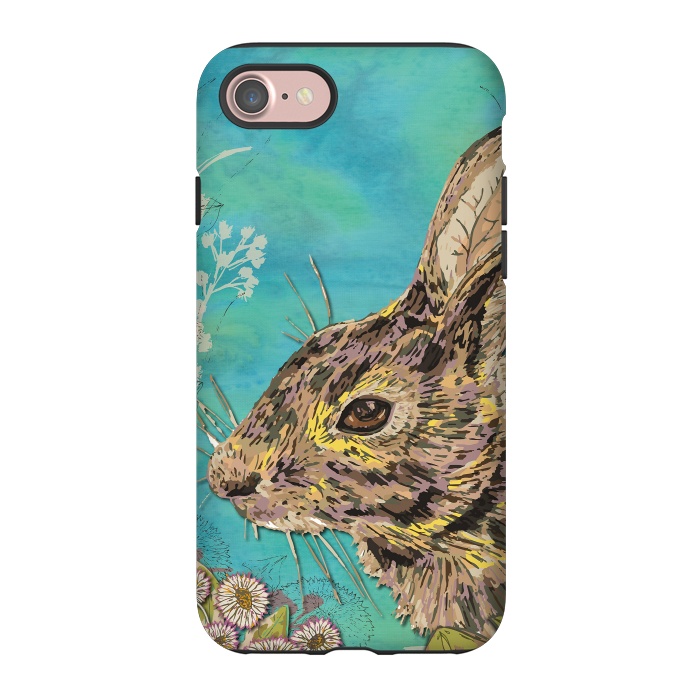 iPhone 7 StrongFit Rabbit and Daisies by Lotti Brown