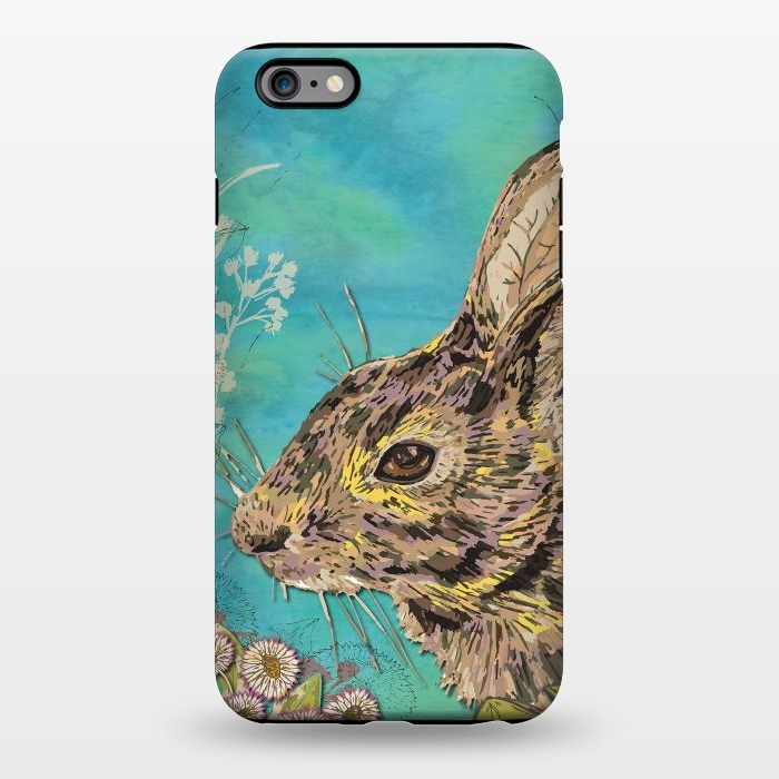 iPhone 6/6s plus StrongFit Rabbit and Daisies by Lotti Brown