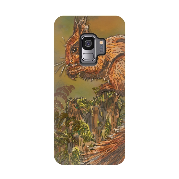Galaxy S9 StrongFit September Squirrel by Lotti Brown