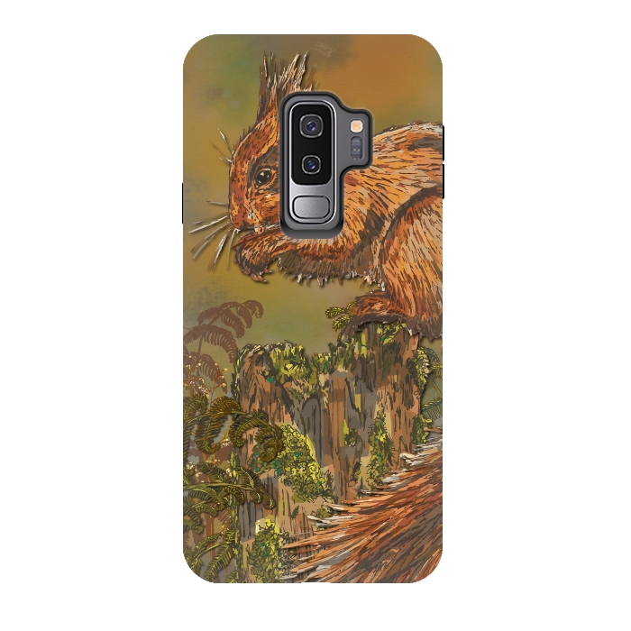 Galaxy S9 plus StrongFit September Squirrel by Lotti Brown