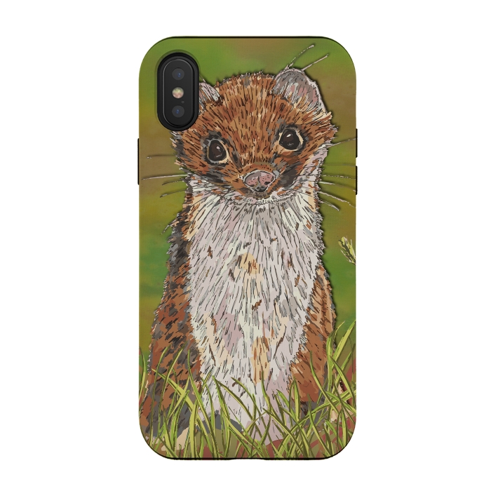 iPhone Xs / X StrongFit Summer Stoat by Lotti Brown
