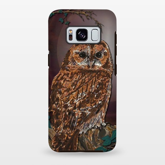 Galaxy S8 plus StrongFit Tawny Owl - Mistress of the Night by Lotti Brown