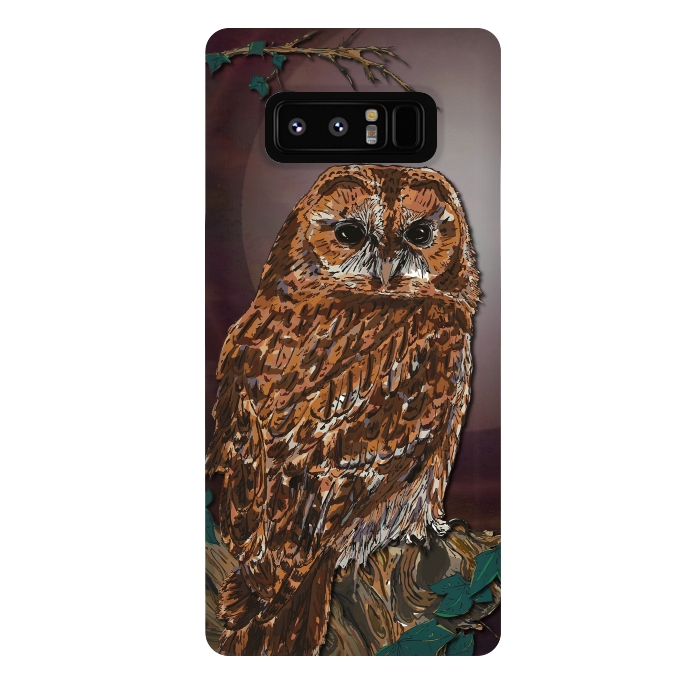 Galaxy Note 8 StrongFit Tawny Owl - Mistress of the Night by Lotti Brown