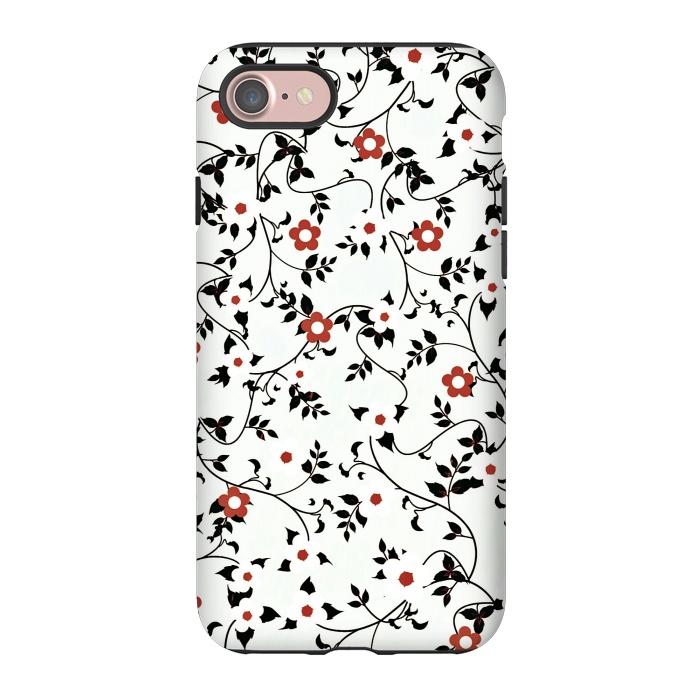 iPhone 7 StrongFit Read & white flowers by Jms