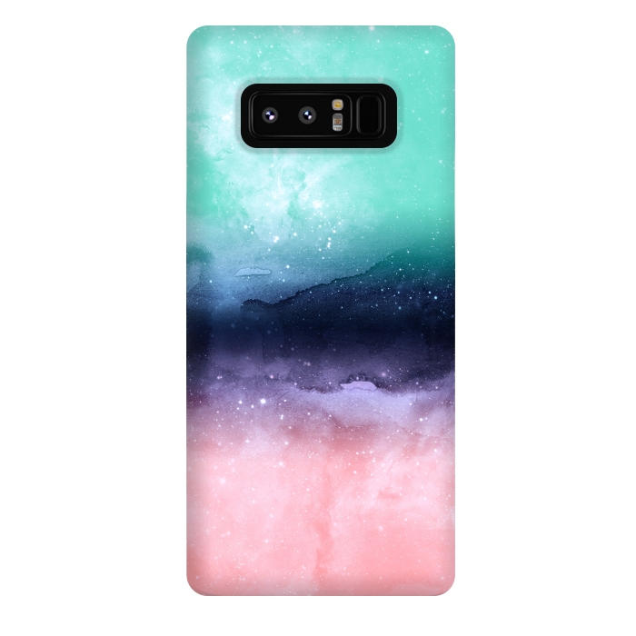 Galaxy Note 8 StrongFit Modern watercolor abstract paint   by InovArts