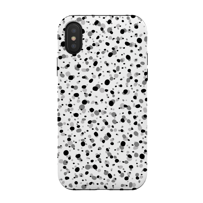 iPhone Xs / X StrongFit Black Dots by Majoih