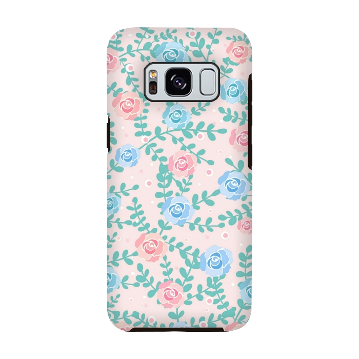 Galaxy S8 StrongFit Pink blue roses by Jms