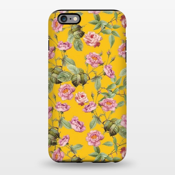 iPhone 6/6s plus StrongFit Pink Roses on Yellow by  Utart